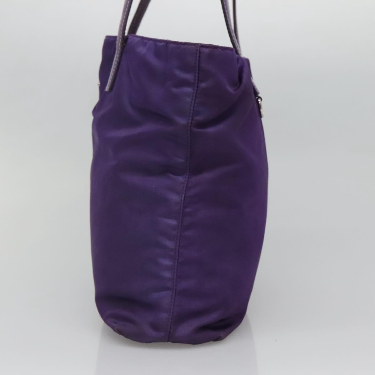 PRADA Tote Bag Nylon Purple Silver Auth BA4659 | eBay