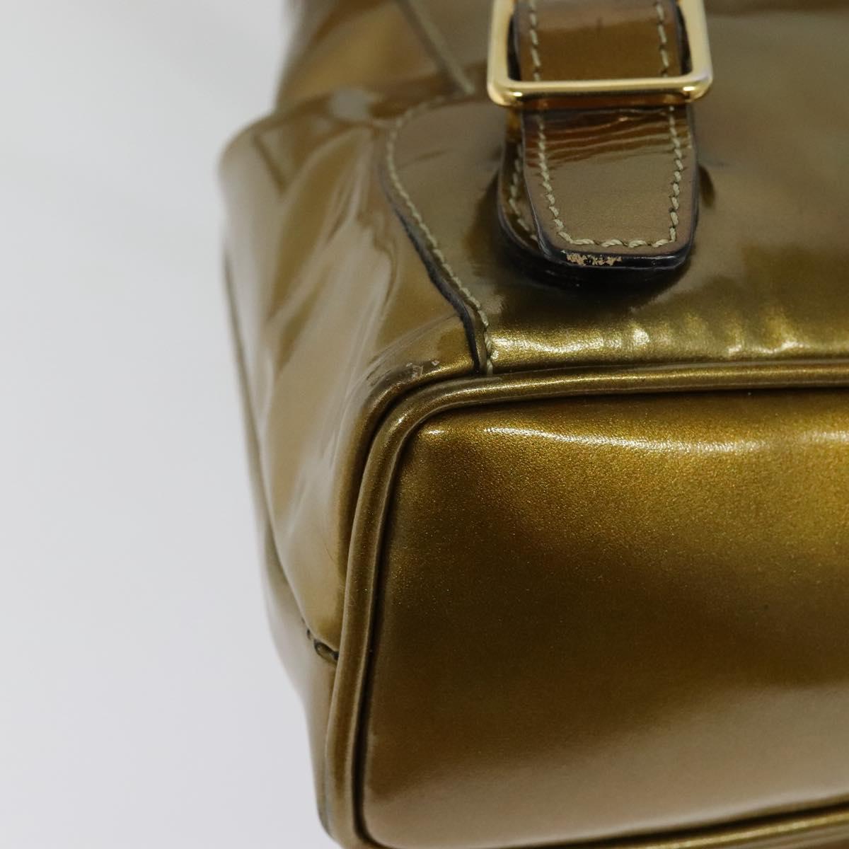GUCCI Bamboo Backpack Enamel Gold 003 1705 0030 Auth BA4926 GUCCI Bamboo Backpack Enamel Gold 003 1705 0030 Auth BA4926  main image 4
