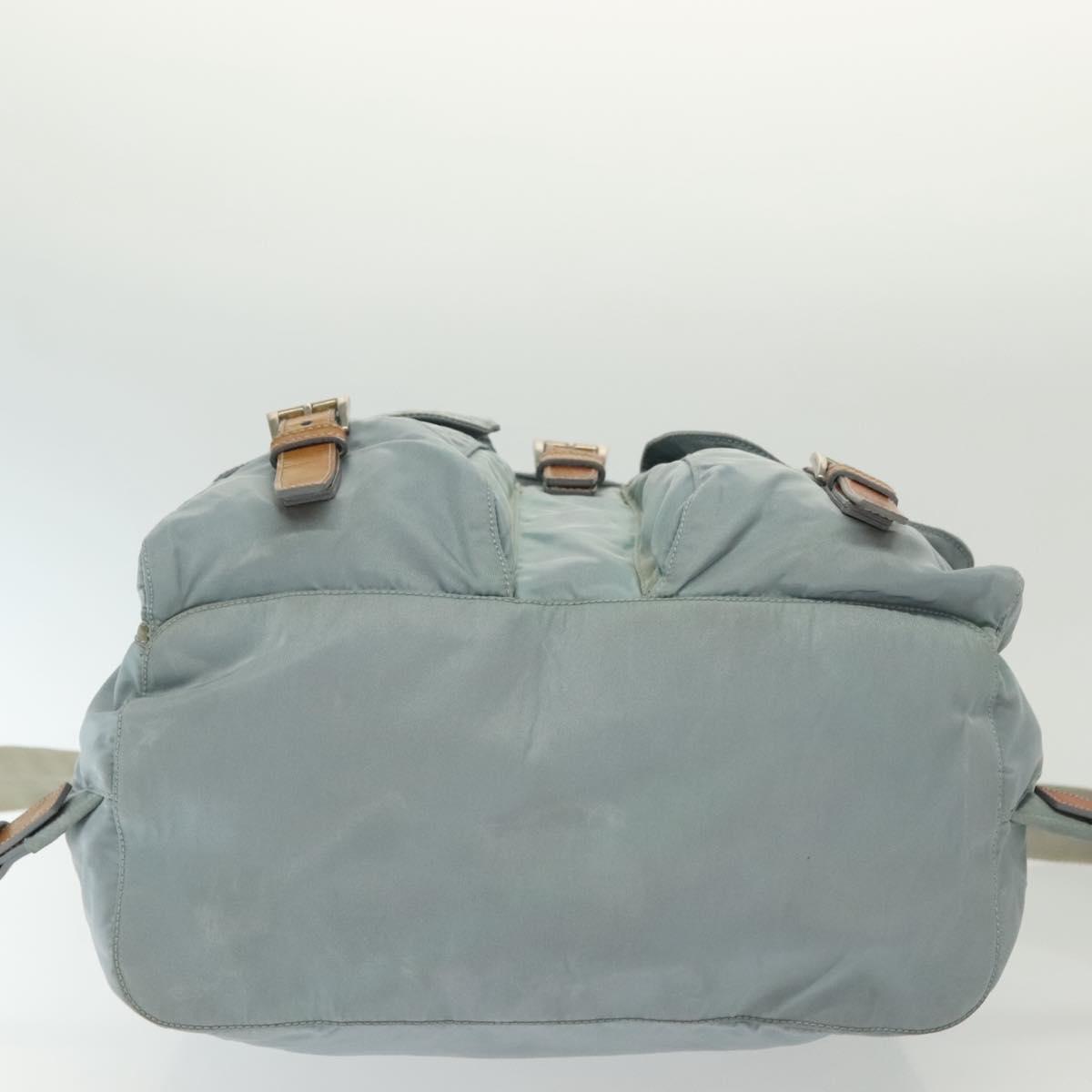 PRADA Backpack Nylon Light Blue Silver Auth BA5026 | eBay display picture 1