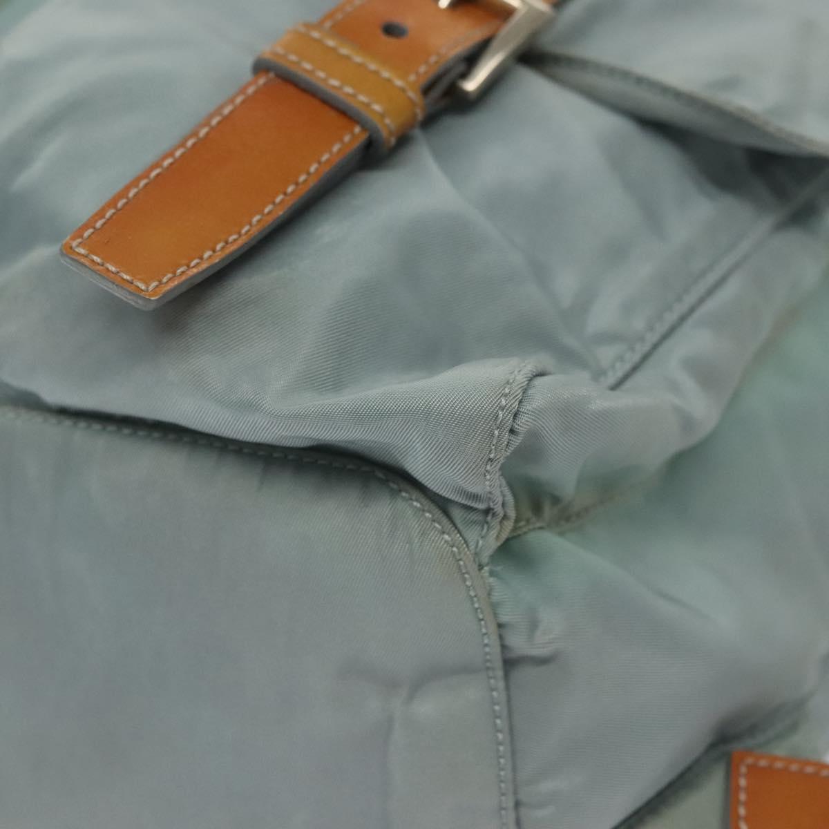 PRADA Backpack Nylon Light Blue Silver Auth BA5026 | eBay display picture 3