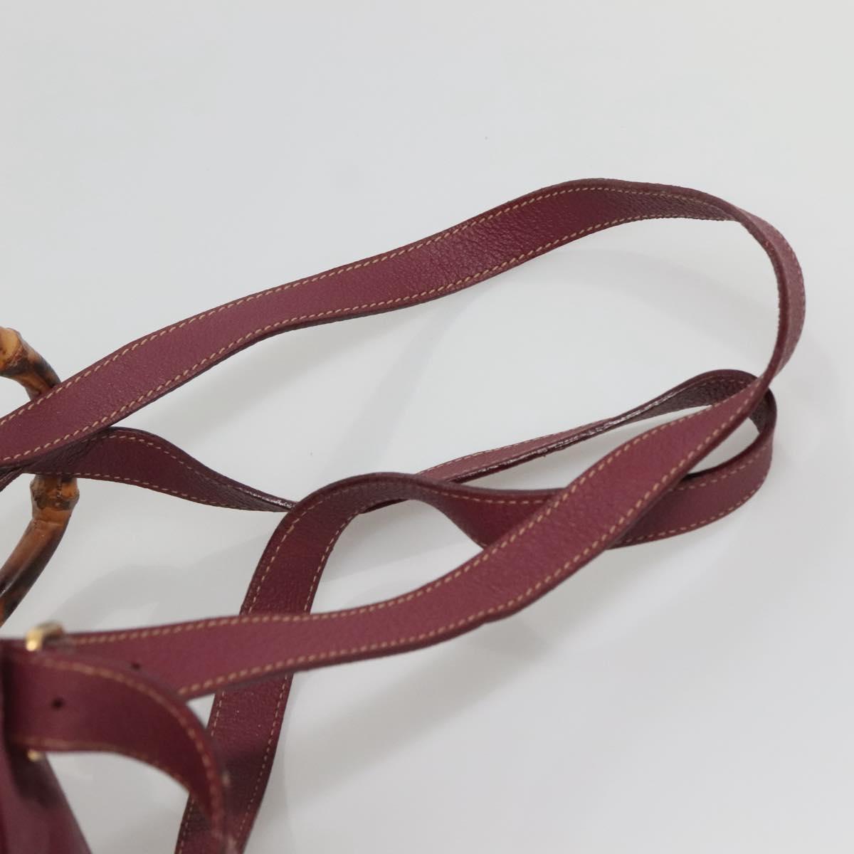 GUCCI Bamboo Backpack Suede Purple Gold 003 1705 0030 Auth 