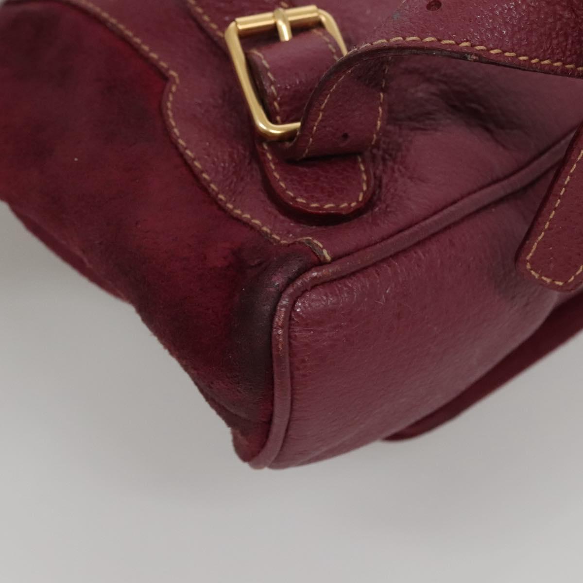 GUCCI Bamboo Backpack Suede Purple Gold 003 1705 0030 Auth BA5188 GUCCI Bamboo Backpack Suede Purple Gold 003 1705 0030 Auth  main image 3
