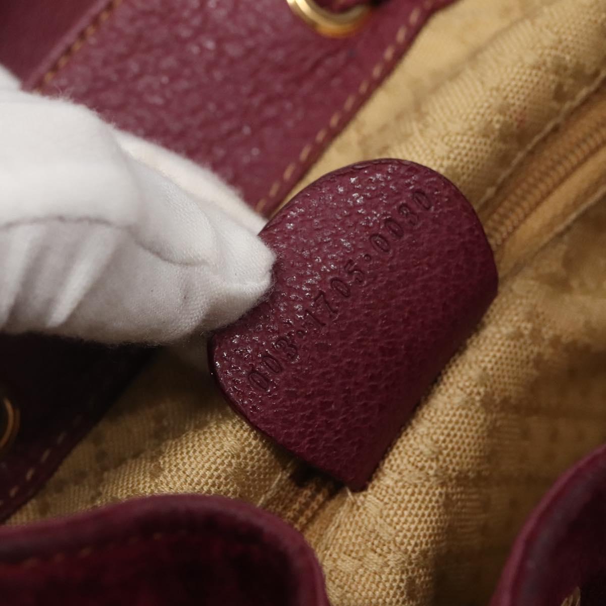 GUCCI Bamboo Backpack Suede Purple Gold 003 1705 0030 Auth  display picture 3