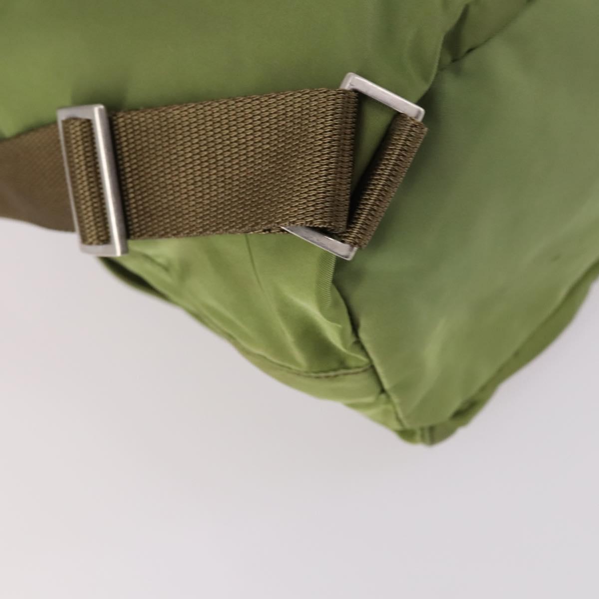 PRADA Backpack Nylon Green Silver Auth BA5271 | eBay