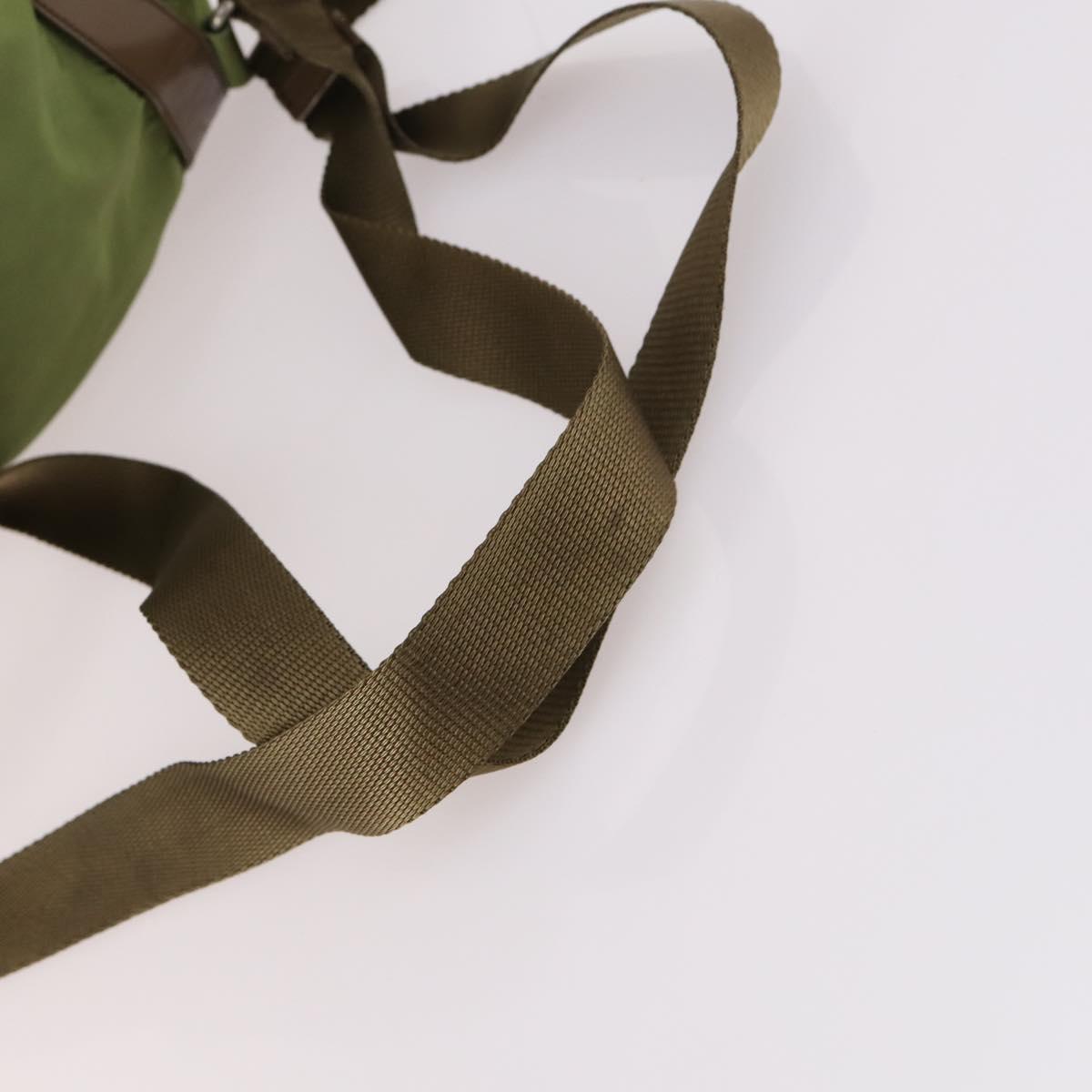 PRADA Backpack Nylon Green Silver Auth BA5271 | eBay display picture 3