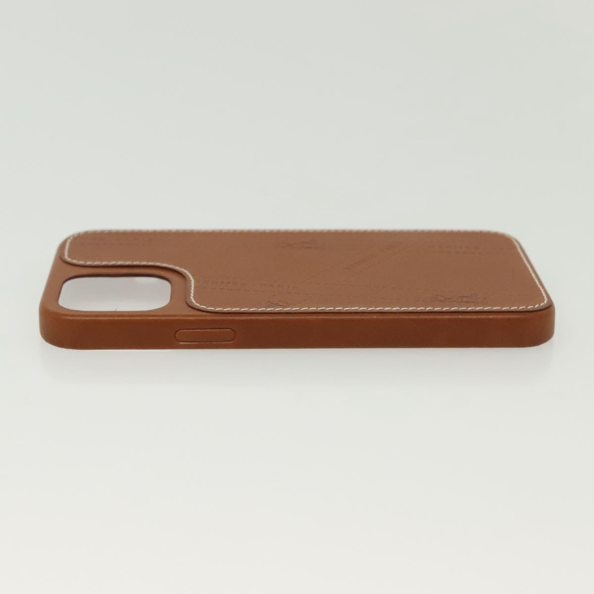 HERMES - エルメス iPhone12/12Pro ケース ブラウン 40802006212 HERMES iPhone 12 & 12 Pro Case iPhone Case Leather Brown Auth