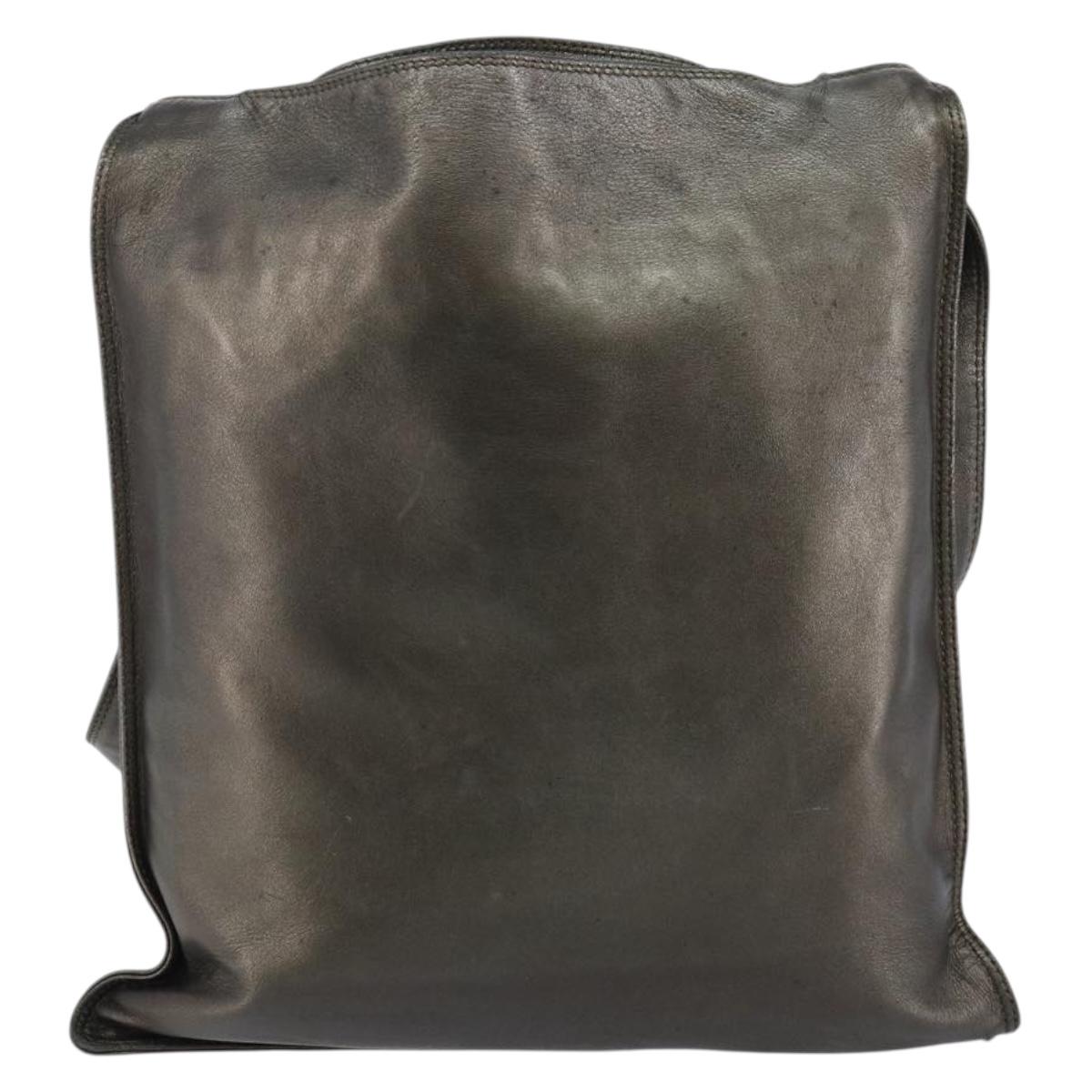 CHANEL Shoulder Bag Leather Silver CC Auth BA5922 | eBay