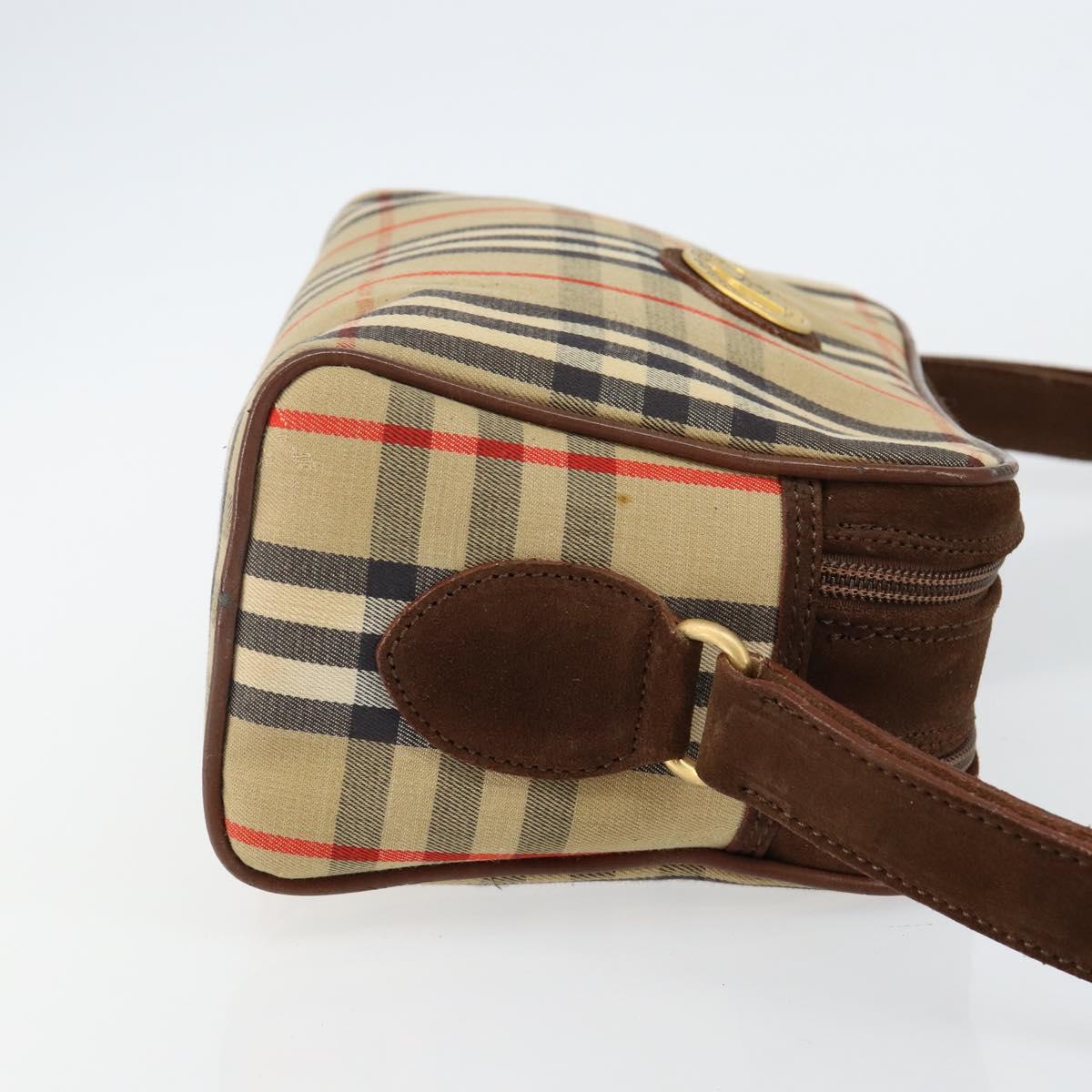 Burberrys Nova Check Shoulder Bag Canvas Beige Gold Auth BA5948 | eBay