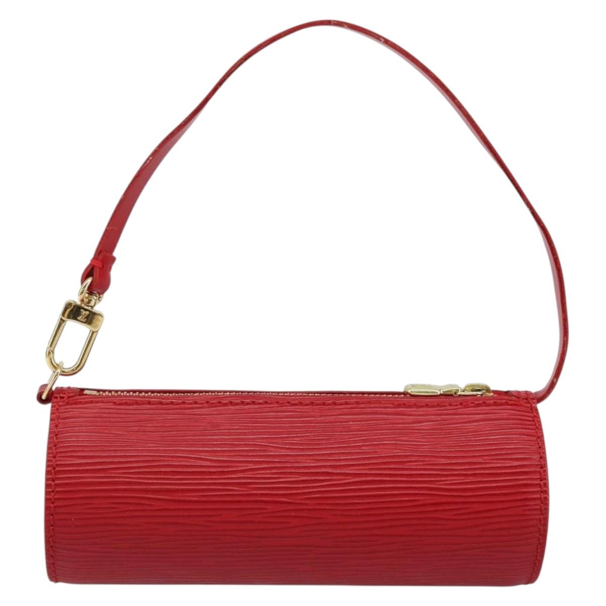 Louis Vuitton エピレザー レッドパーティーバッグ LOUIS VUITTON Epi Soufflot Pouch Red LV Auth BA6134 | eBay