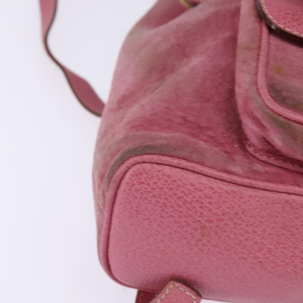 GUCCI Bamboo Backpack Suede Pink Gold 003 2034 0030 Auth BA9946 GUCCI Bamboo Backpack Suede Pink Gold 003 2034 0030 Auth  main image 3
