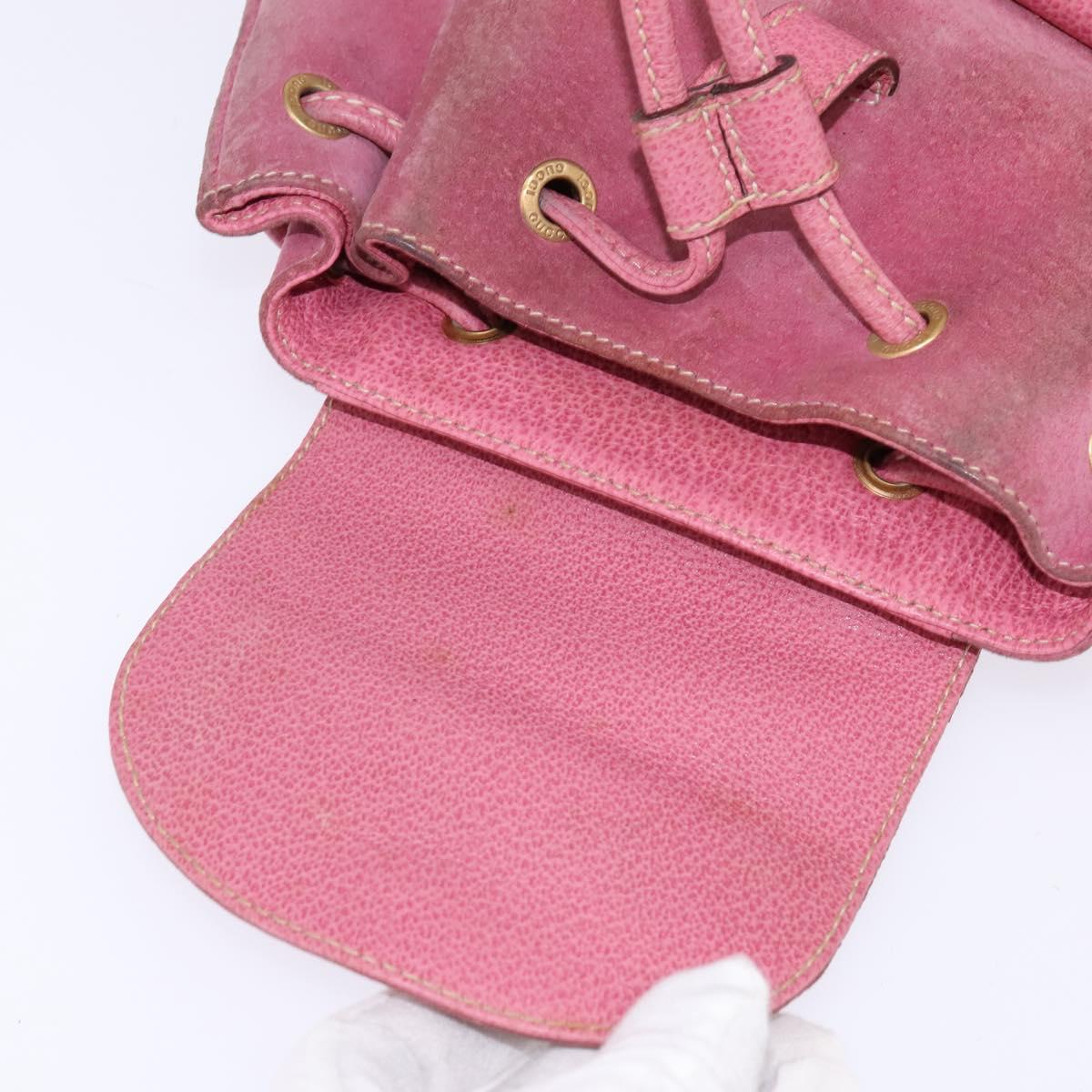 GUCCI Bamboo Backpack Suede Pink Gold 003 2034 0030 Auth  display picture 1