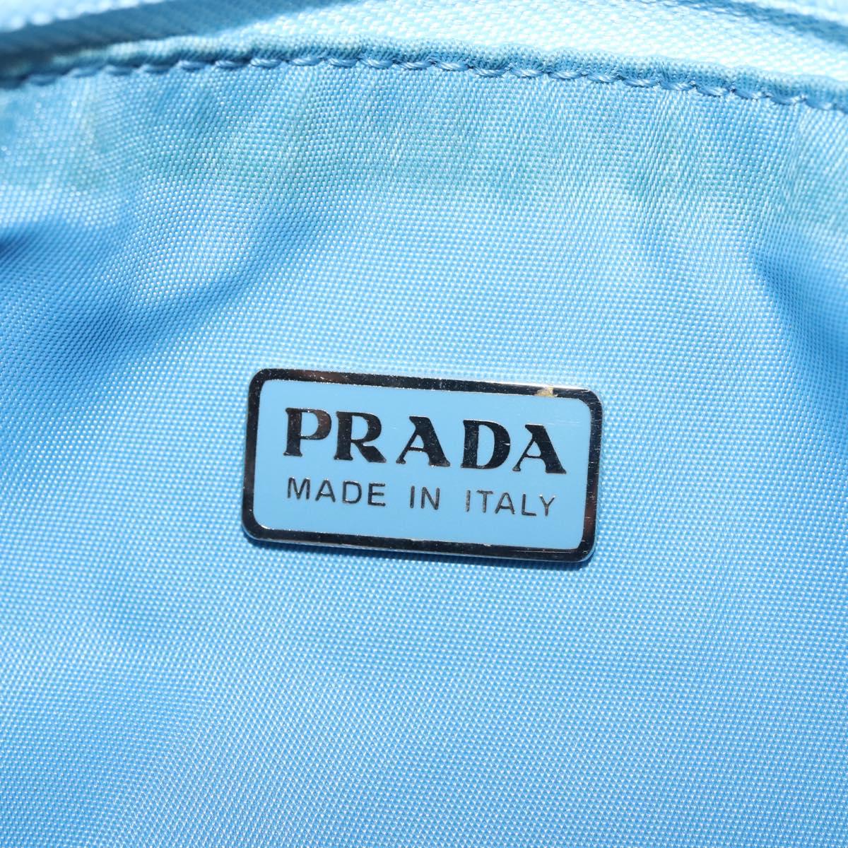 PRADA Accessory Pouch Nylon Light Blue Silver Auth BA6228 | eBay