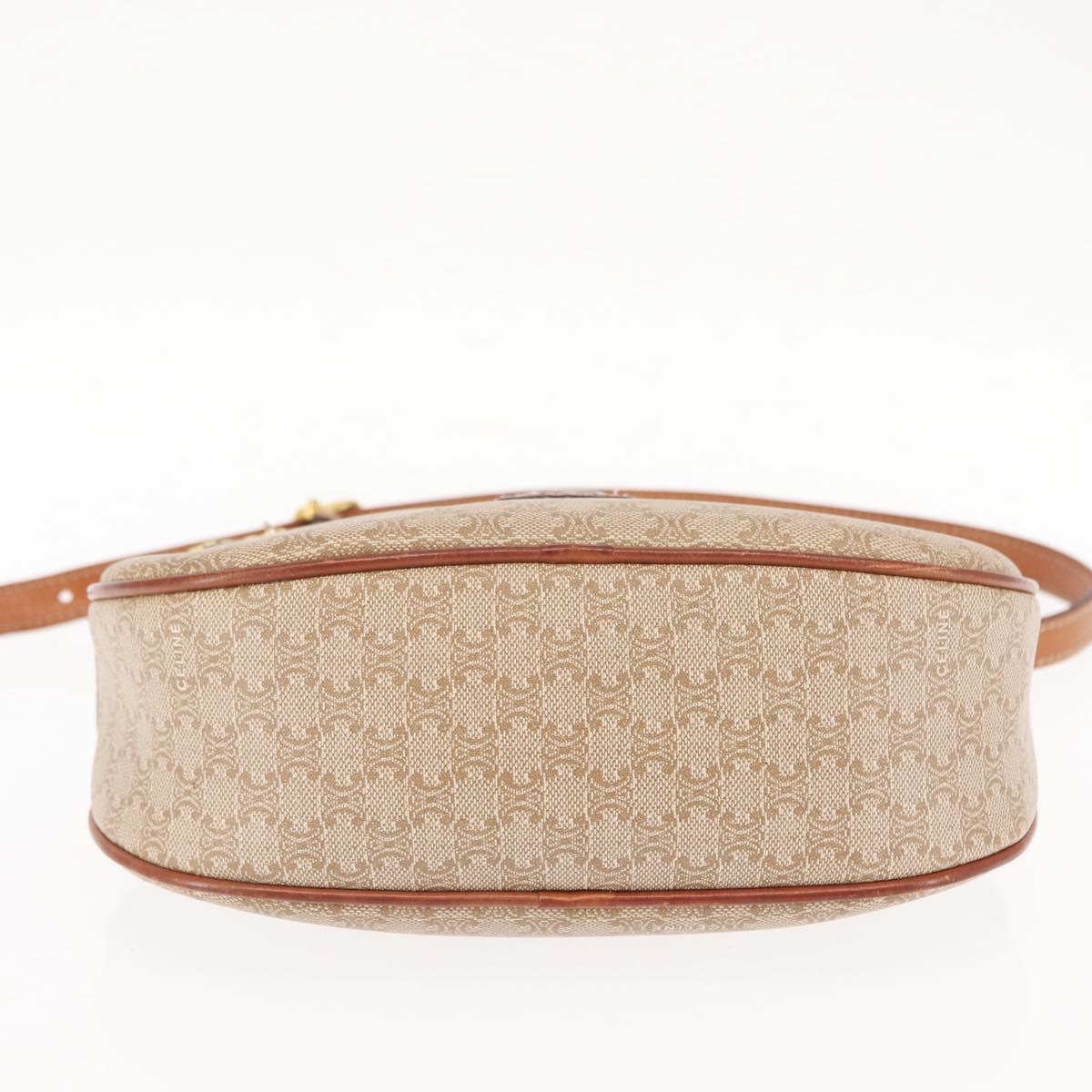 CELINE Macadam Canvas Shoulder Bag PVC Beige Gold Auth BA6725 | eBay