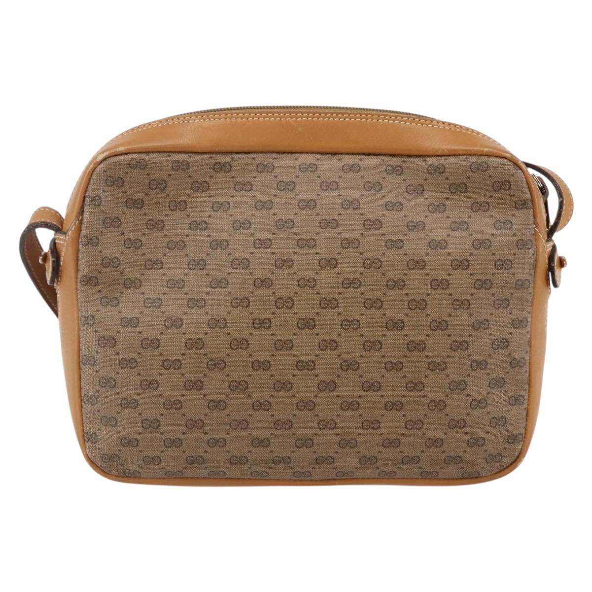 GUCCI Micro GG Supreme Shoulder Bag PVC Beige Gold 007 23 0017