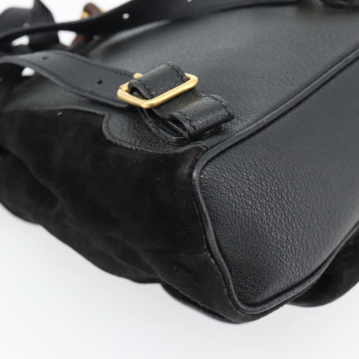 GUCCI Bamboo Backpack Suede Leather Black Auth BA6791 | eBay display picture 3