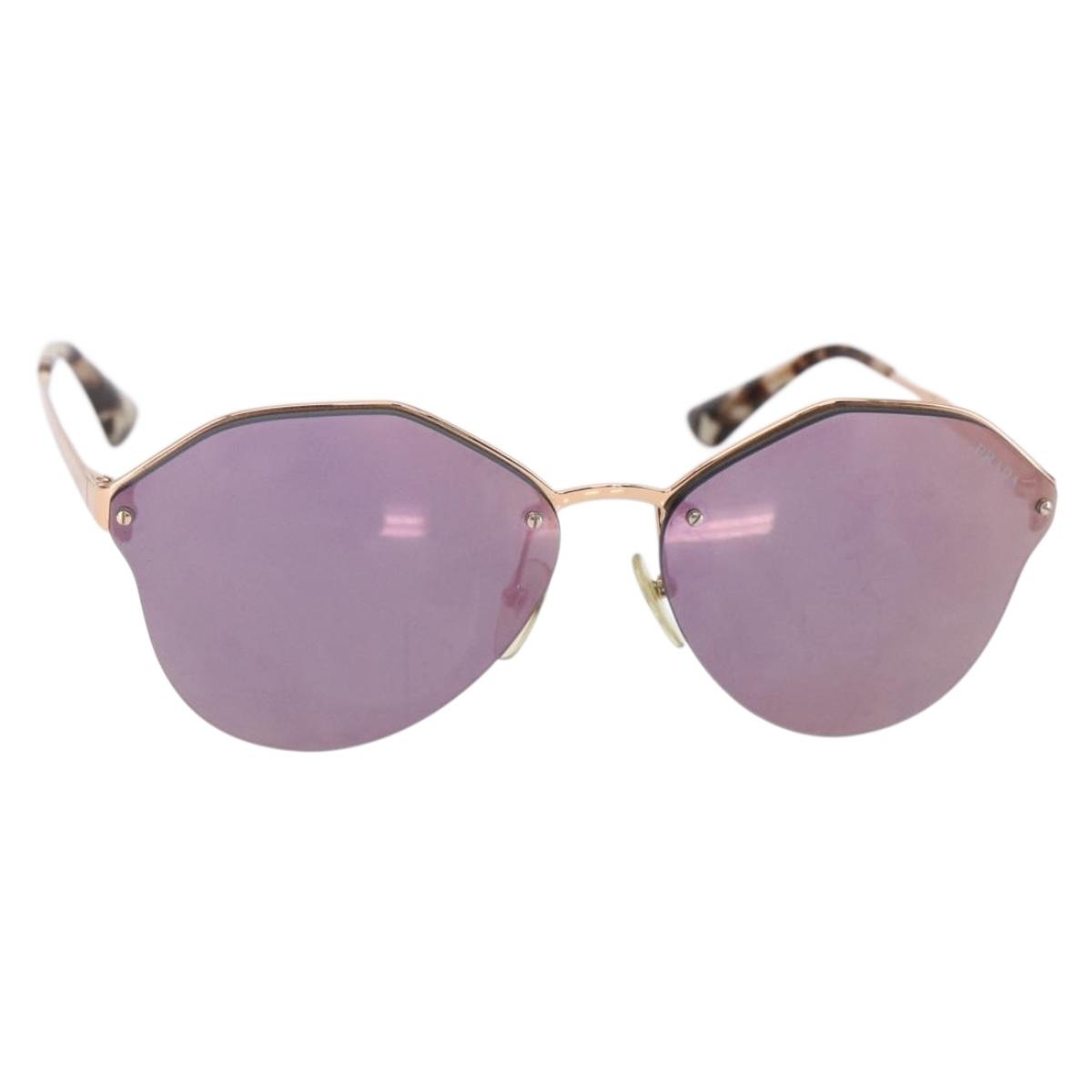 PRADA Sunglasses metal plastic Purple Champagne Gold Auth  display picture 2