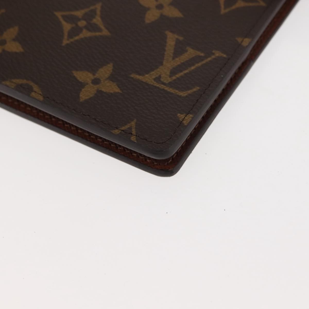 LOUIS VUITTON Monogram Agenda GM Day Planner Cover R20006 LV Auth