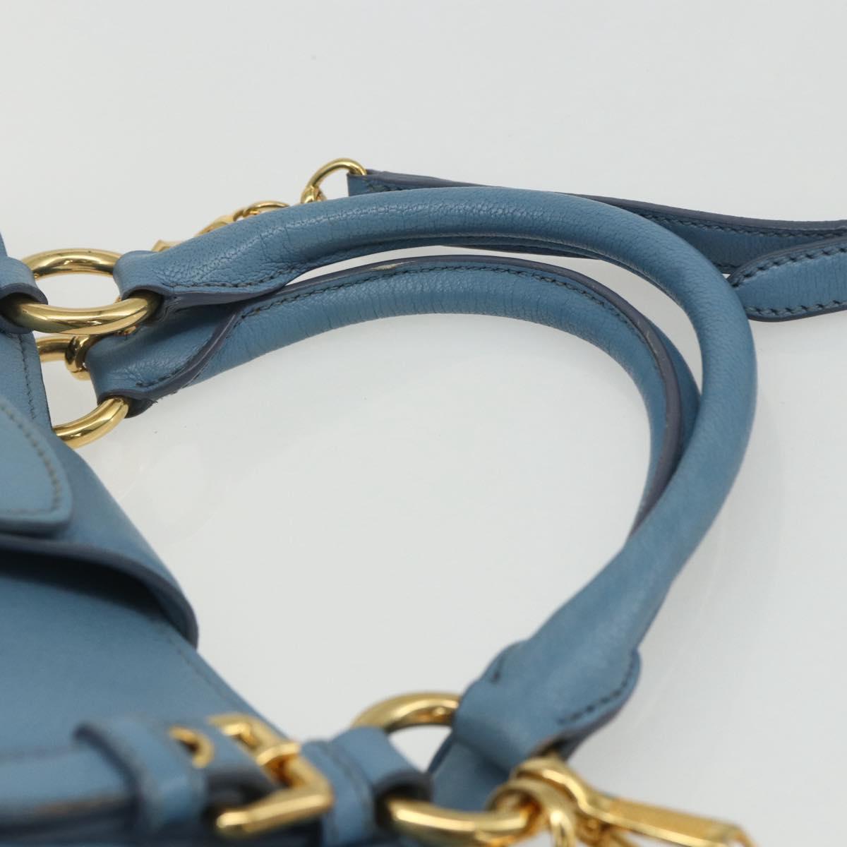 バッグ miu miu 2way leather shoulder bag blue MIU MIU Blue Leather 2-Way Shoulder Bag Top Handle Crossbody