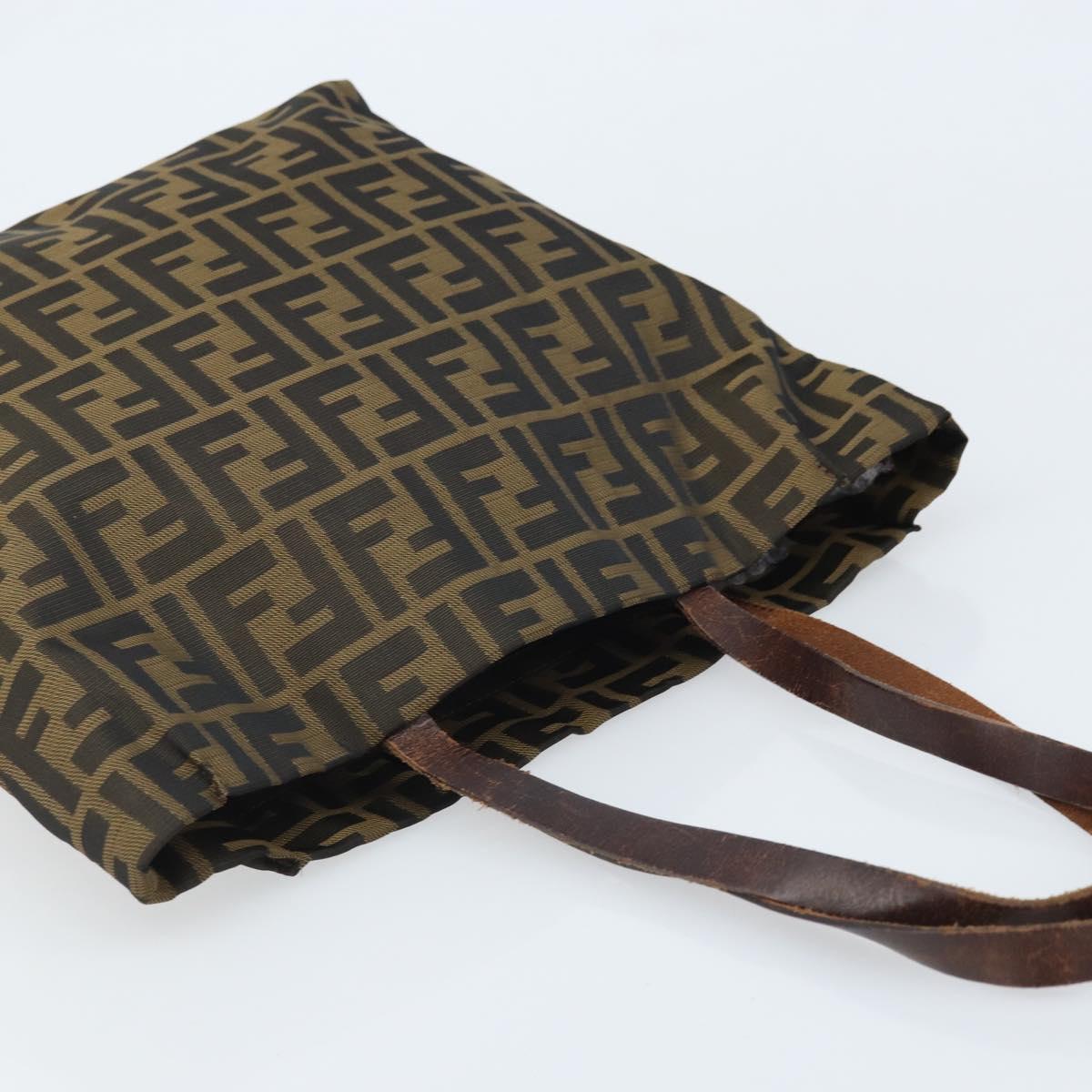 FENDI Zucca Canvas Tote Bag Black Brown Auth BAZ112 | eBay