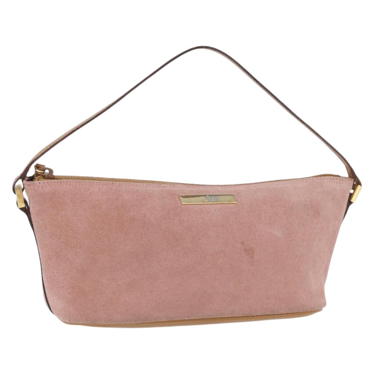 GUCCI Accessory Pouch Suede Pink Gold 039 1103 Auth BAZ567 | eBay