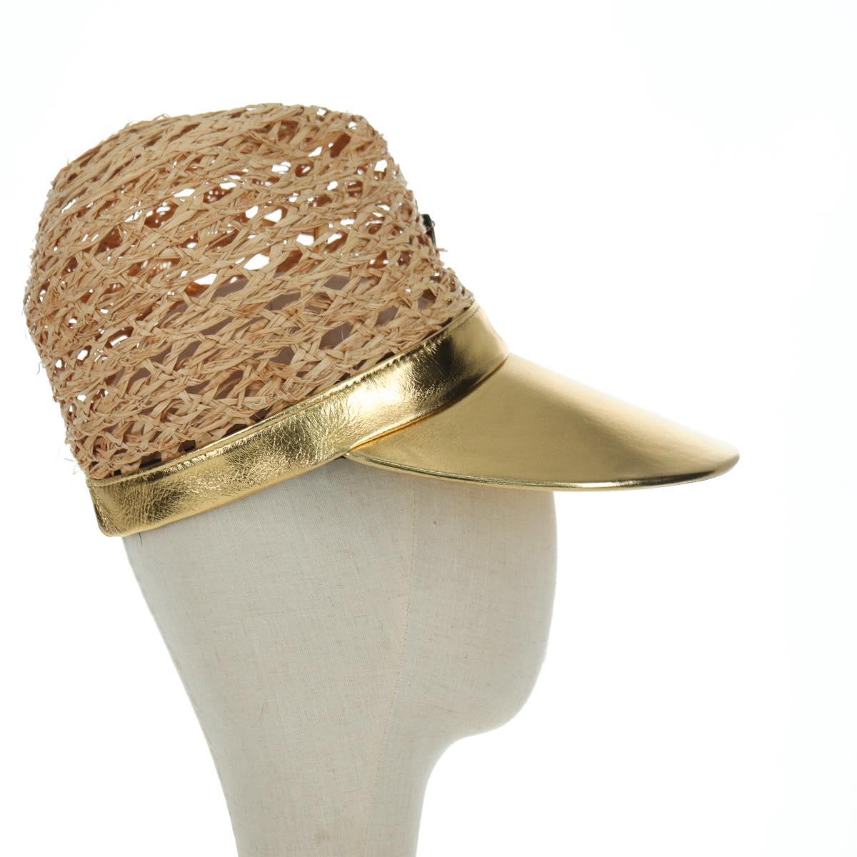 PRADA Hat Raffia S Beige 1HC225 Auth BAZ670M | eBay