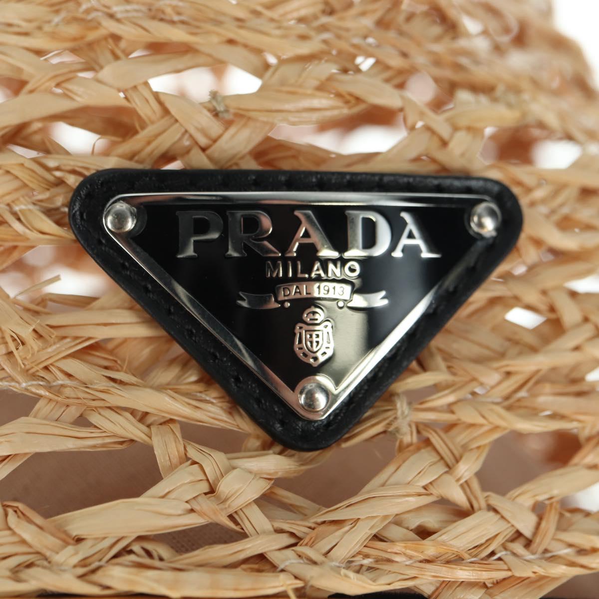 PRADA Hat Raffia S Beige 1HC225 Auth BAZ670M | eBay display picture 1