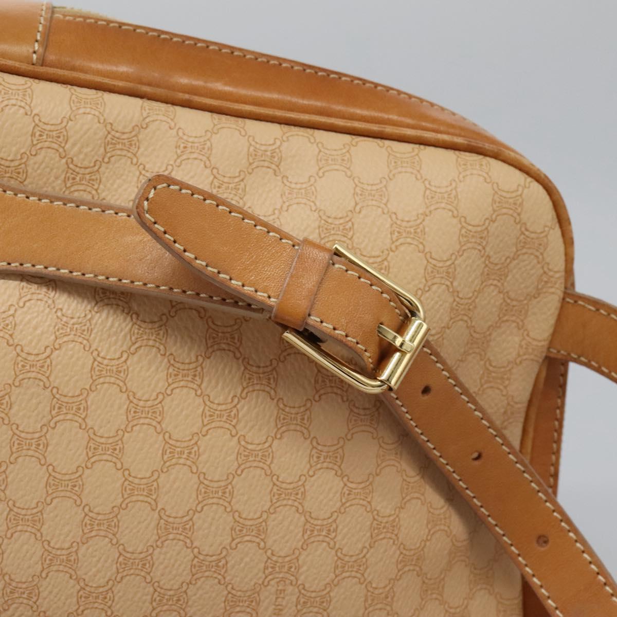 CELINE Macadam Canvas Backpack PVC Leather Beige Auth BD1038  display picture 2