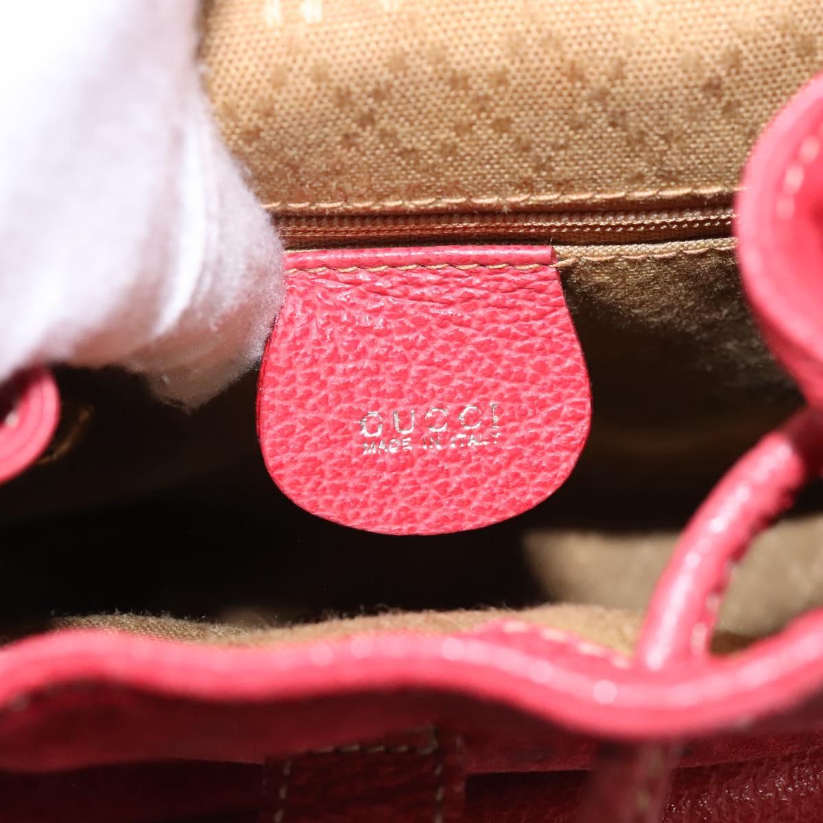 GUCCI Bamboo Backpack Suede Leather Red Gold 003 1705 0030  display picture 1