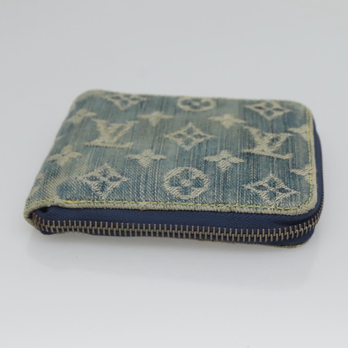 小物 louis vuitton wallet LOUIS VUITTON Monogram Denim Mini Zippy Wallet Wallet Blue