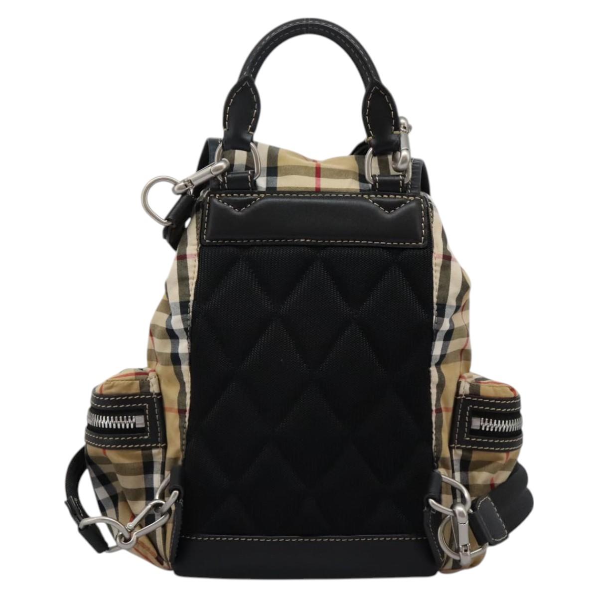BURBERRY Nova Check Backpack Canvas Beige Auth BD1199V | eBay