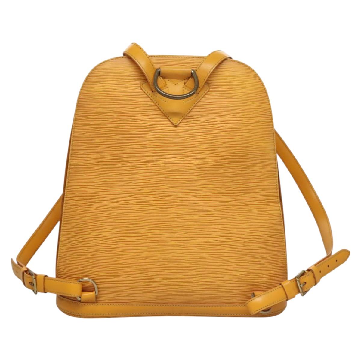 LOUIS VUITTON Epi Gobelins Backpack Yellow M52299 LV Auth