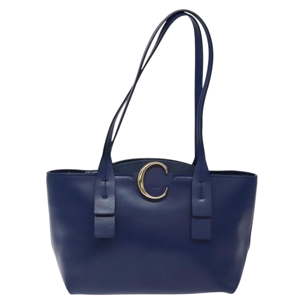 24AW new/Chloe ブレスレットショルダーバッグ Bag Blue Chloé Small Bracelet Hobo Bag In Grained Leather in Black