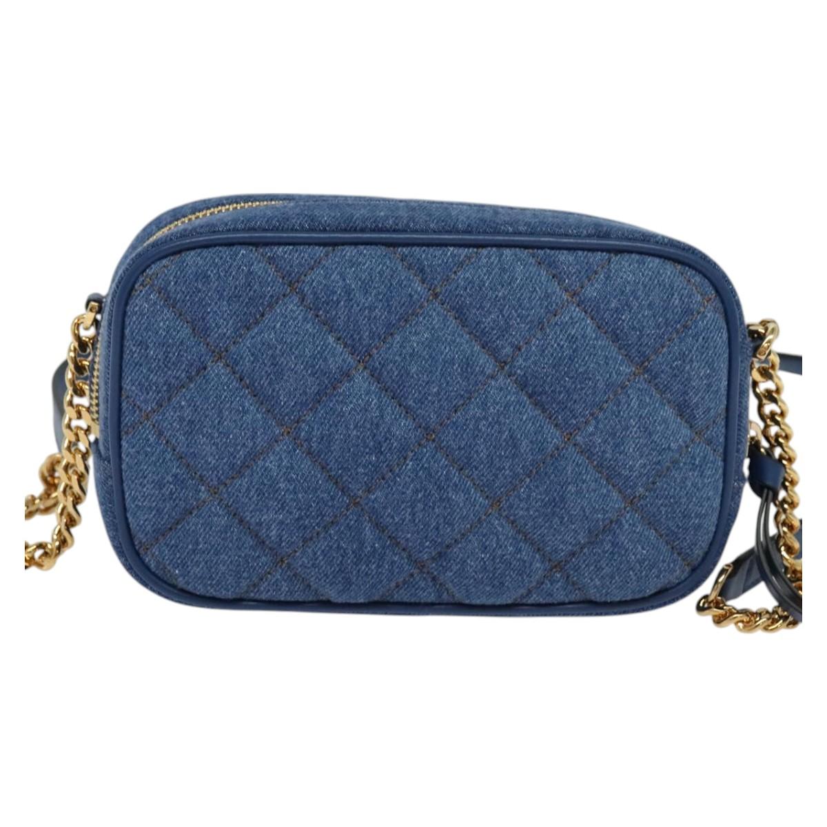 Versace ショルダーバック VERSACE Medusa Shoulder Bag Denim Blue Gold Auth BD1427 | eBay