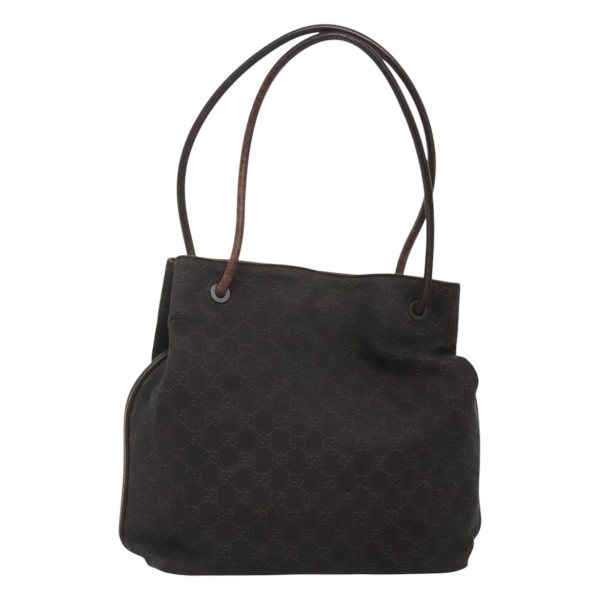 GUCCI GG Canvas Shoulder Bag Brown 101341 Auth BD1864 | eBay