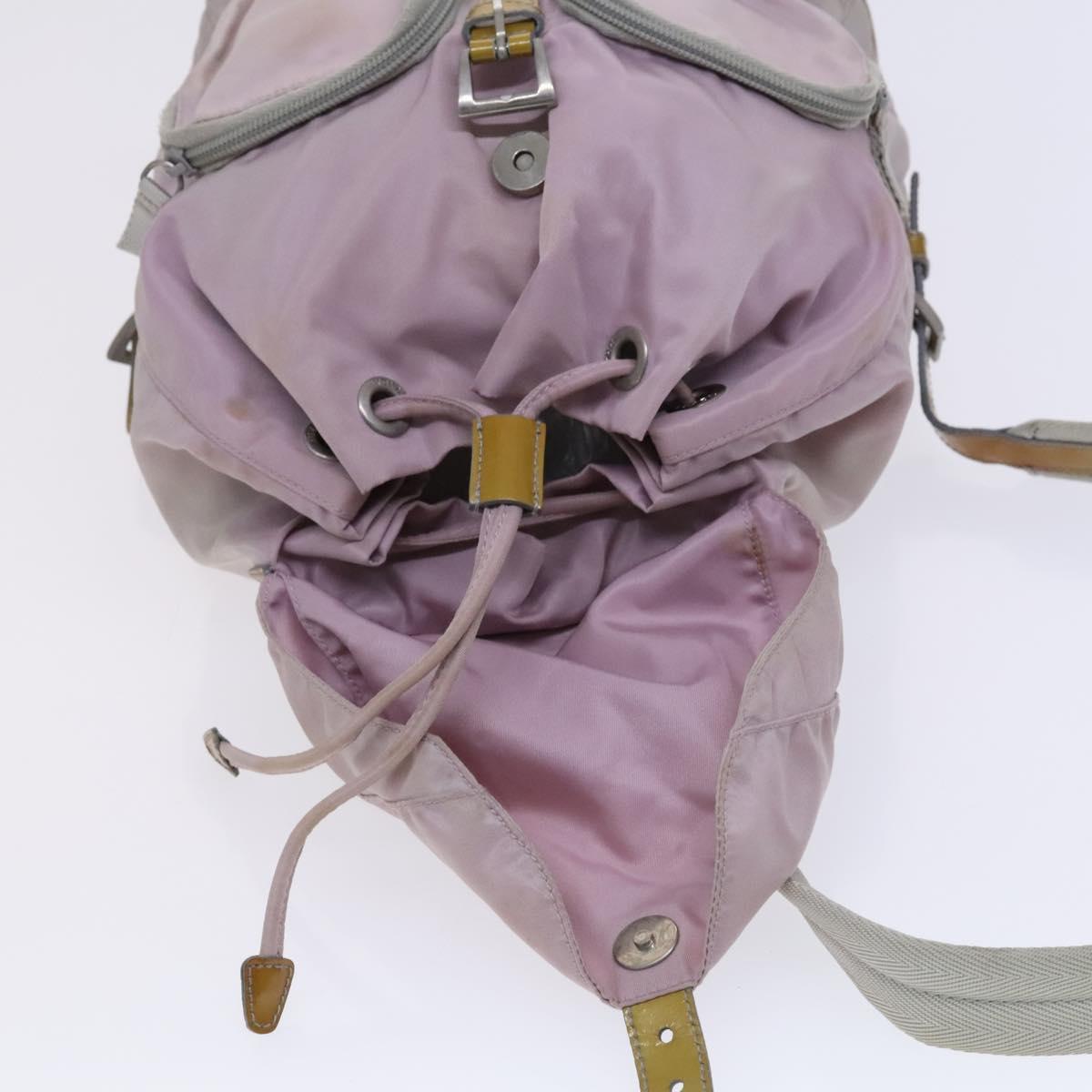 PRADA Backpack Nylon Pink Silver Auth BD597 | eBay display picture 2