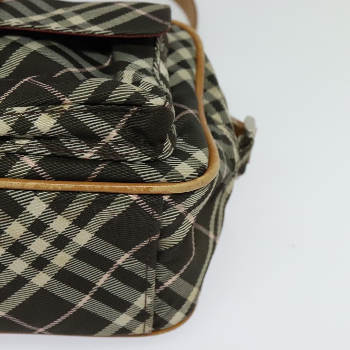 BURBERRY Nova Check Blue Label Shoulder Bag Nylon Beige