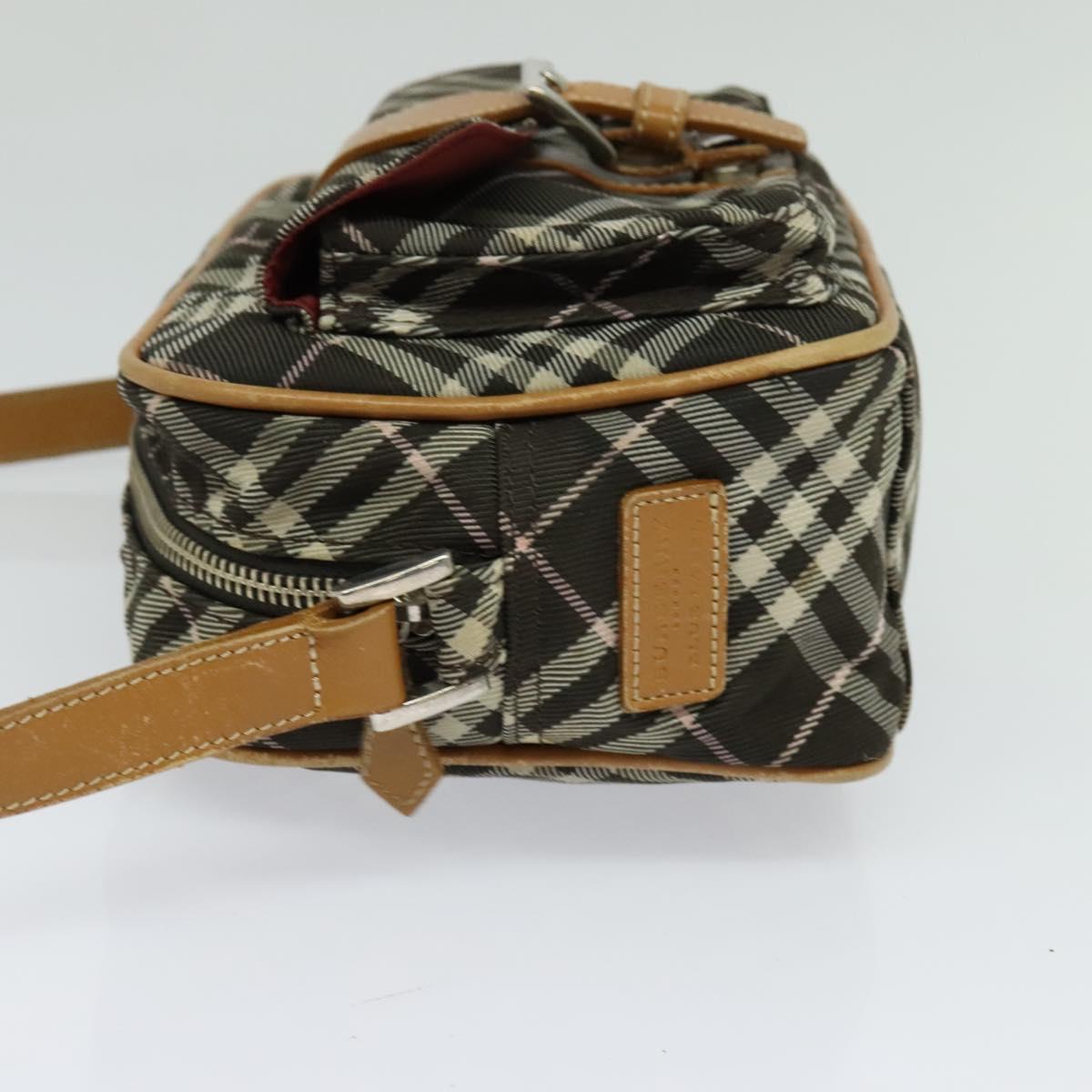 BURBERRY Nova Check Blue Label Shoulder Bag Nylon Beige