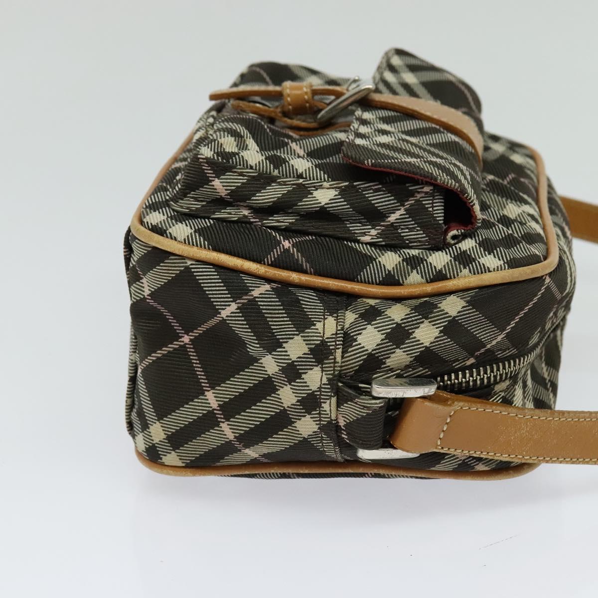 BURBERRY Nova Check Blue Label Shoulder Bag Nylon Beige