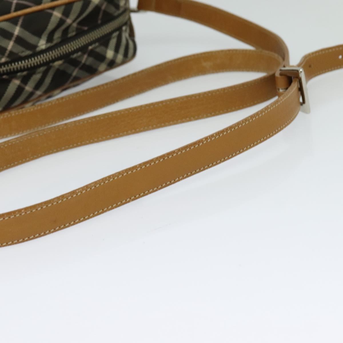 BURBERRY Nova Check Blue Label Shoulder Bag Nylon Beige