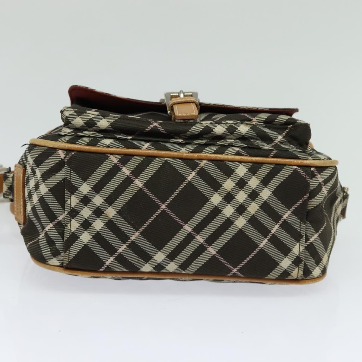 BURBERRY Nova Check Blue Label Shoulder Bag Nylon Beige