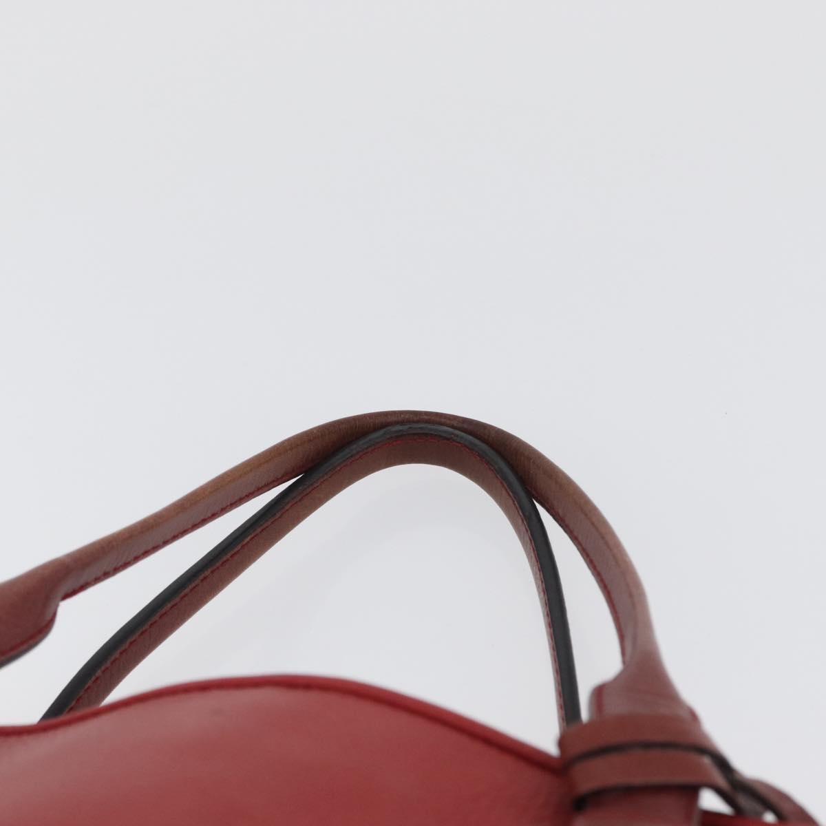 LOEWE Heritage Tote Bag Leather Red Silver Auth BSZ189 | eBay