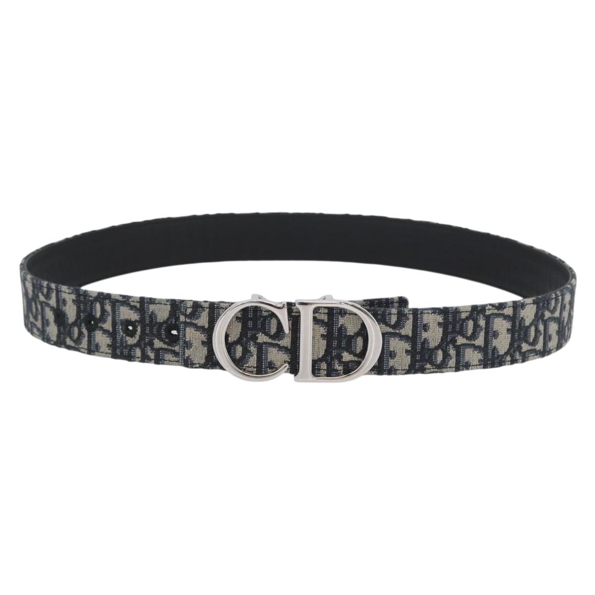 DIORエンブロイダリーベルト75 Christian Dior Oblique Trotter Canvas Belt 40.2