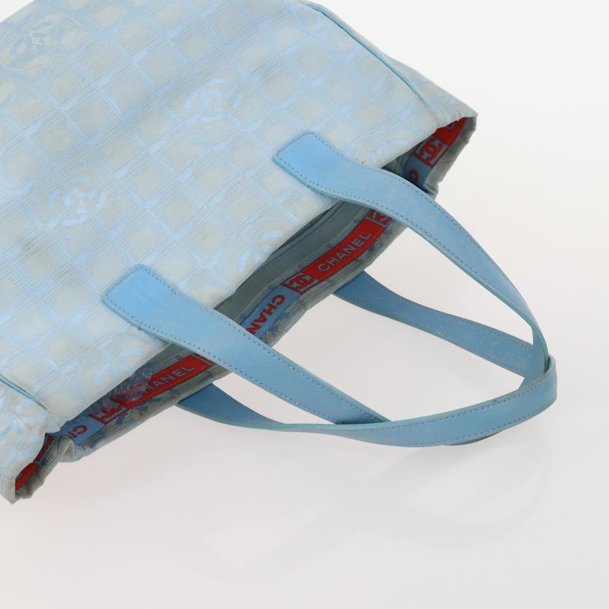 CHANEL New Travel line Tote Bag Nylon 4 Set Black Gray Light blue