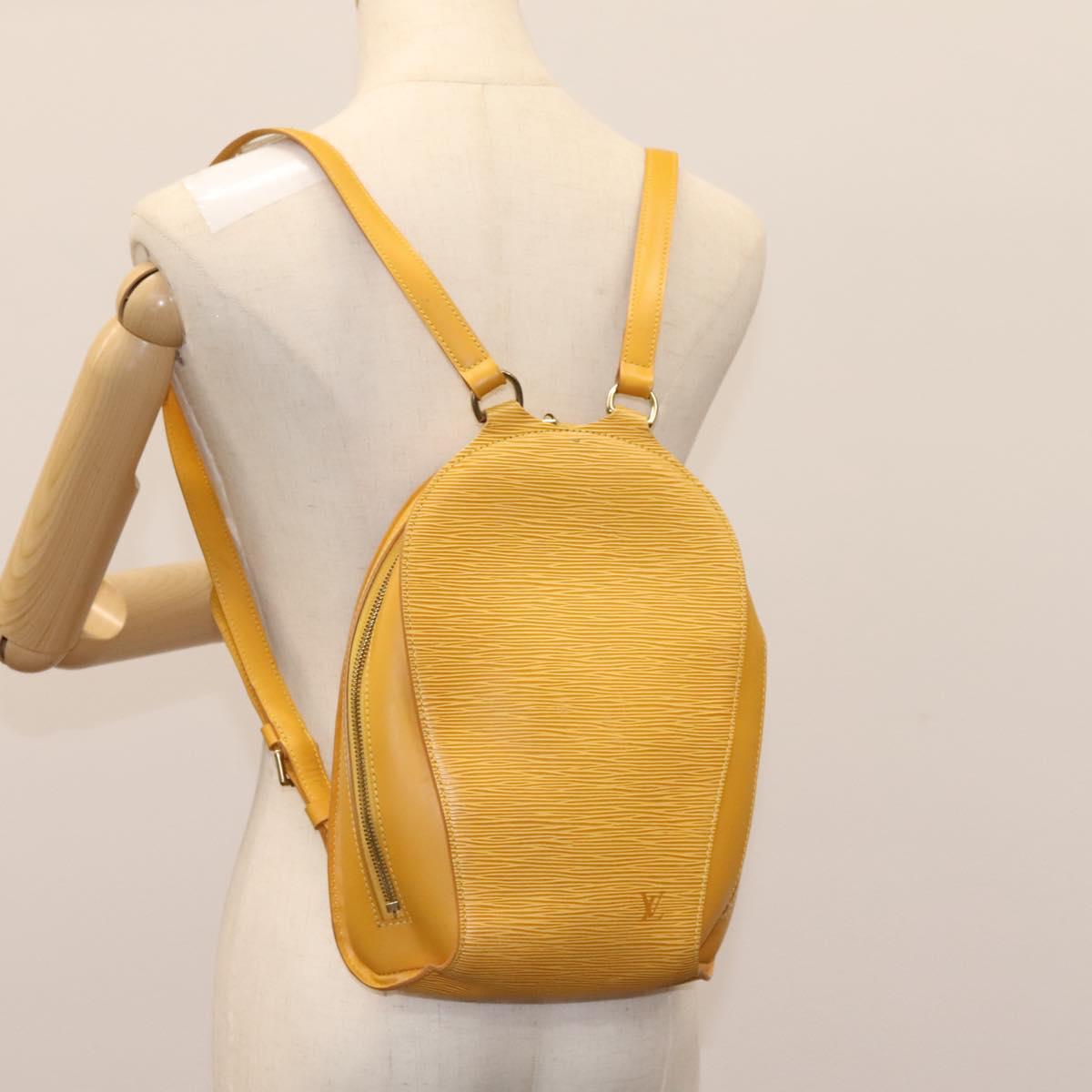 LOUIS VUITTON Epi Mabillon Backpack Yellow M52239 LV Auth  display picture 3