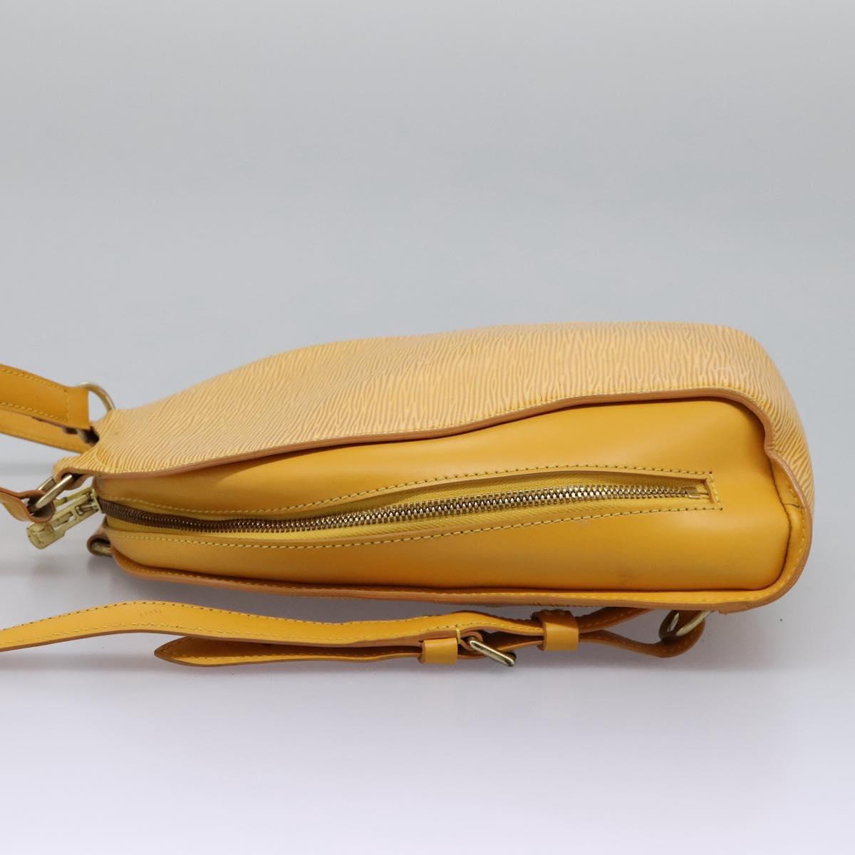 LOUIS VUITTON Logo Mabillon Backpack Bag Epi leather Yellow GHW M52239 82KC352 LOUIS VUITTON Epi Mabillon Backpack Yellow M52239 LV Auth  main image 2