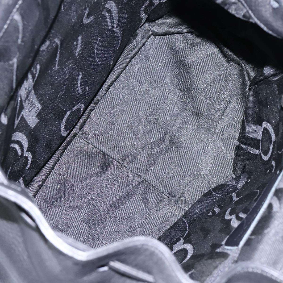 Salvatore Ferragamo Gancini Backpack Leather Black Silver 