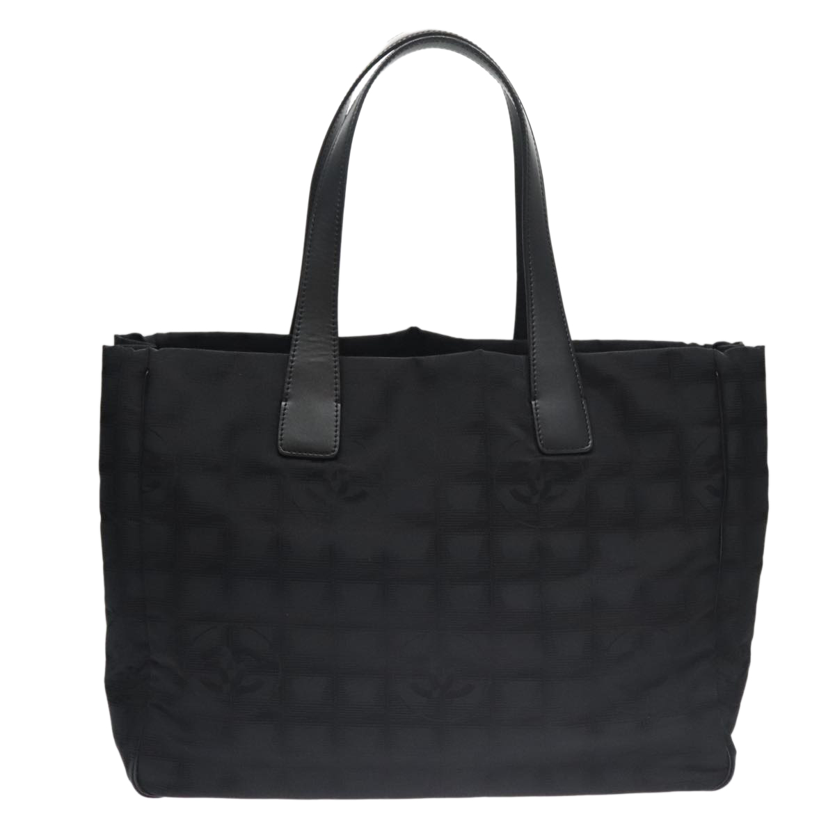 【★大感謝セール】 CHANEL New Travel line Tote Bag Nylon Black CC Auth FF4204 バッグ