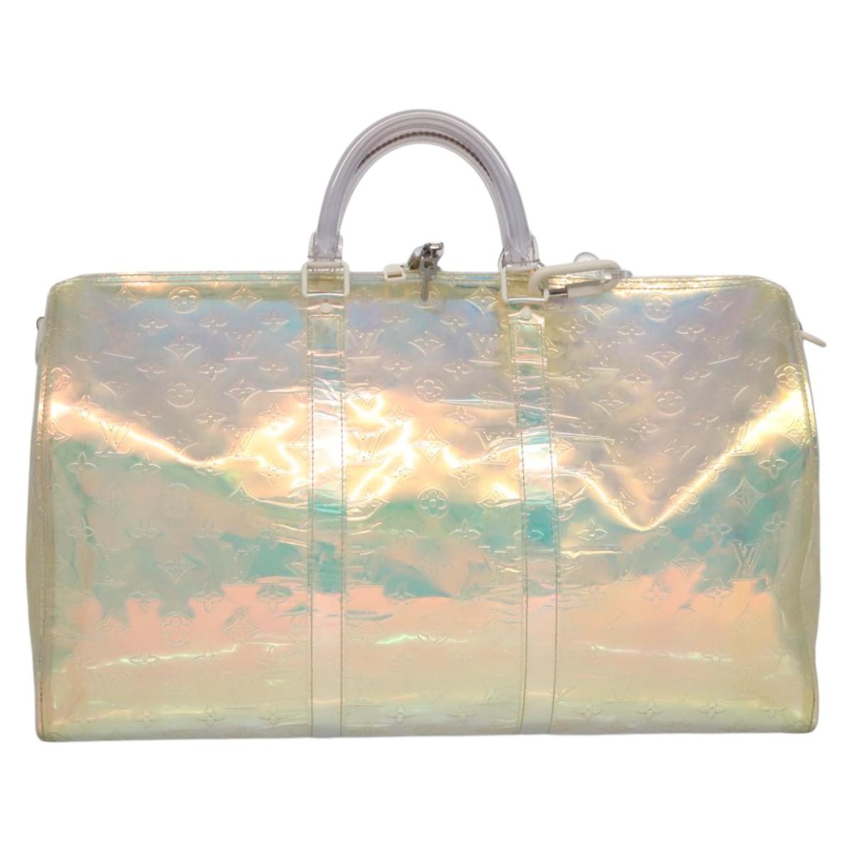LOUIS VUITTON Monogram Prism Keepall Bandouliere 50 Bag M53271 LV