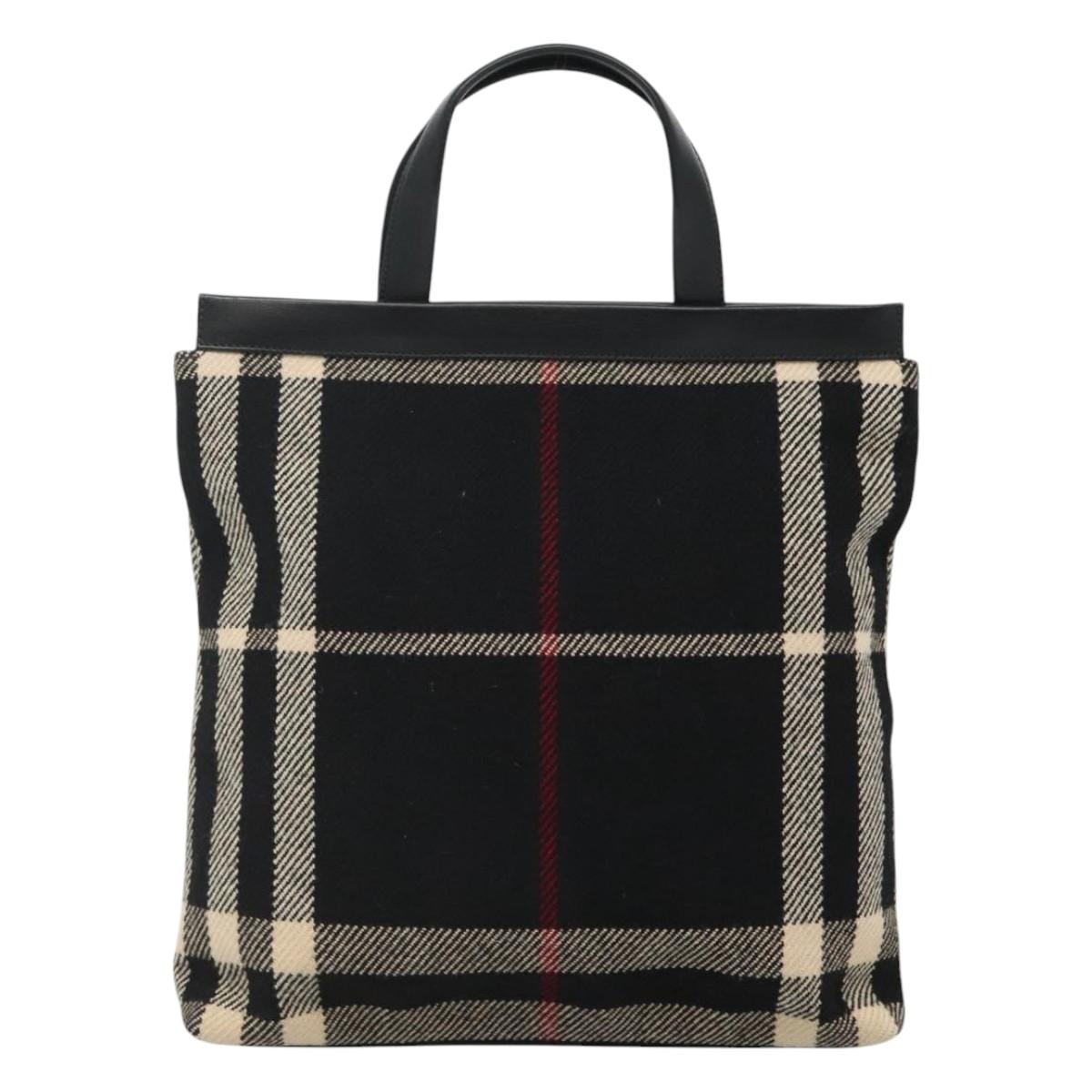 関税送料込BURBERRY チェックキャンバス バケットバッグ BURBERRY Nova Check Hand Bag Canvas Beige Auth 107837 | eBay