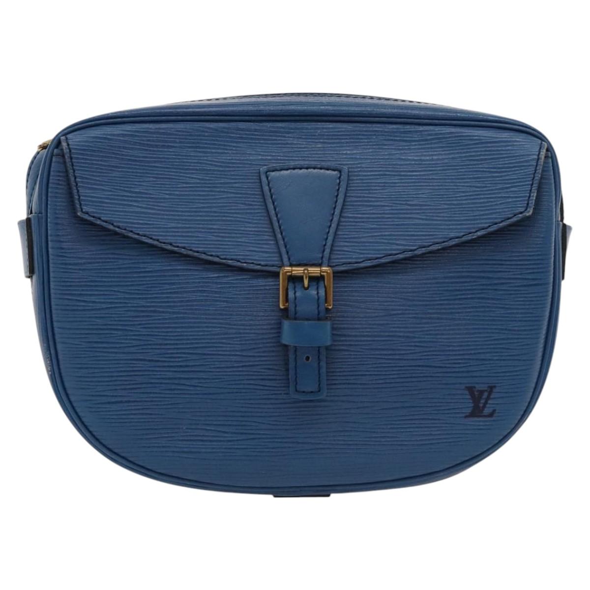 LOUIS VUITTON Epi June Feuille Shoulder Bag Blue M52155 LV